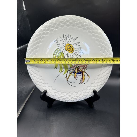 GIEN Grands Crustaces #12 Hermit Crab Hand Painted Faience 10" Plate France 1961 - Picture 7 of 7